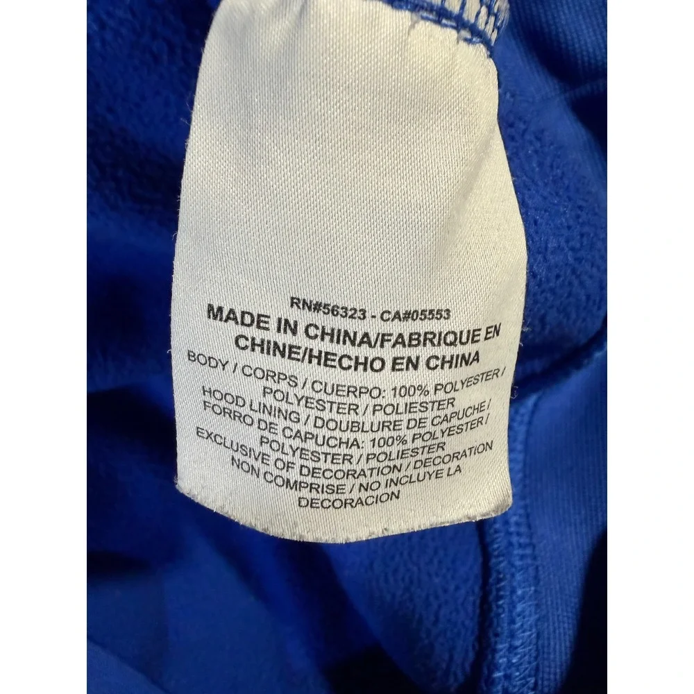 Nike Dri-FIT Pullover Hoodie Kids XL Blue Black Swoosh Logo Athletic Sweatshirt